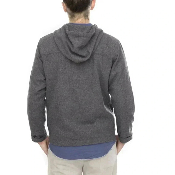 Alex Crane Bight Wool Charcoal Grey 4 Pocket Zip Hoodie Jacket Size Small - Picture 5 of 6
